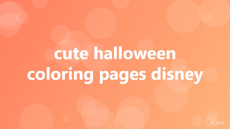 cute halloween coloring pages disney