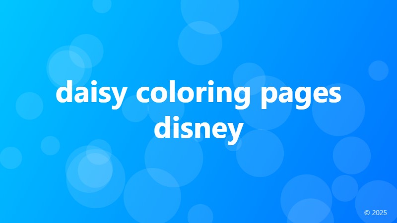 daisy coloring pages disney