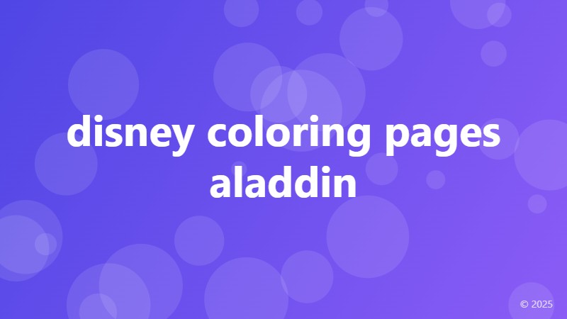 disney coloring pages aladdin