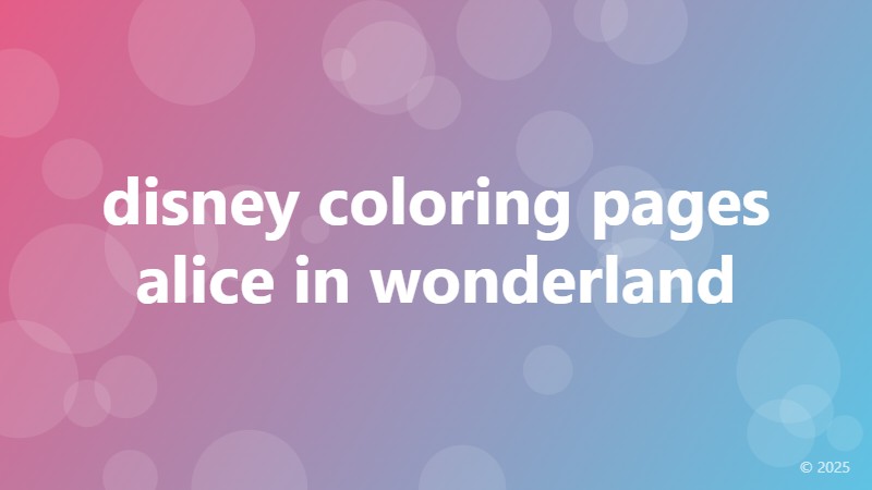 disney coloring pages alice in wonderland