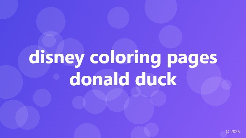 disney coloring pages donald duck