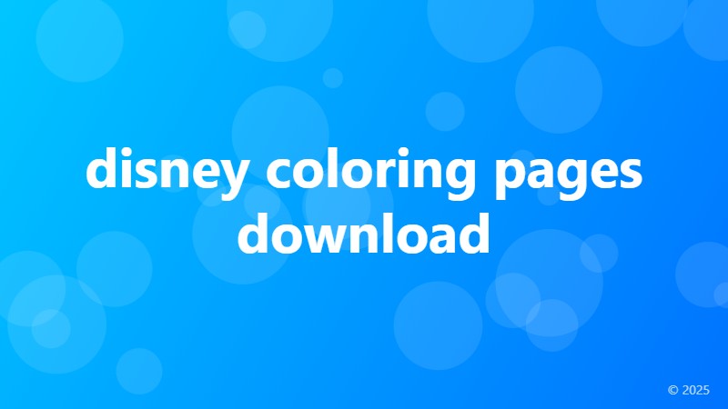 disney coloring pages download