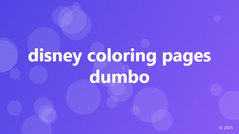 disney coloring pages dumbo