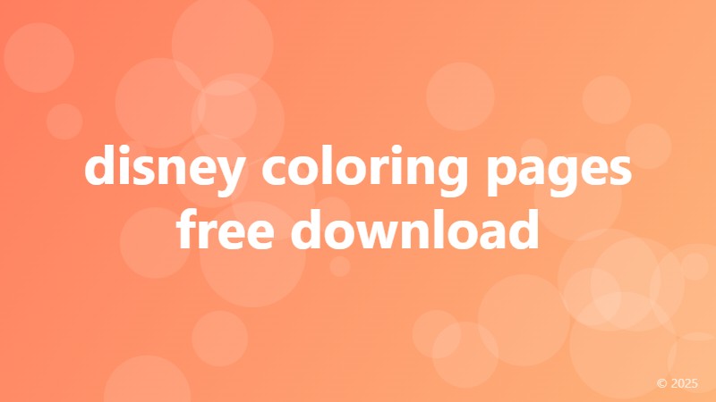 disney coloring pages free download