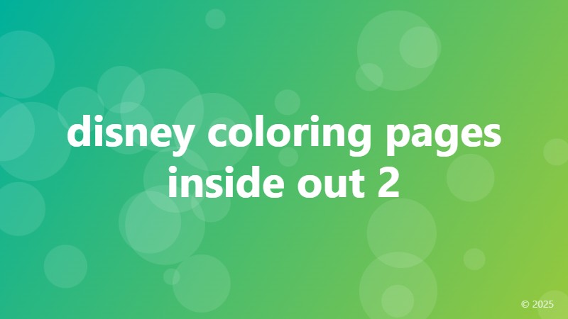 disney coloring pages inside out 2