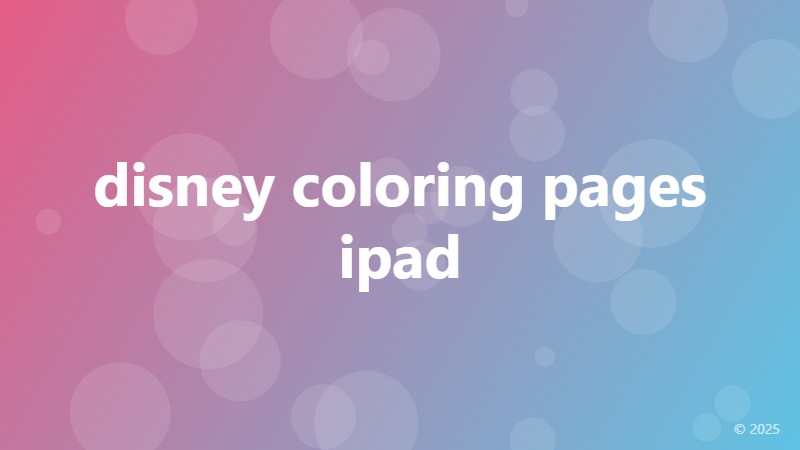 disney coloring pages ipad
