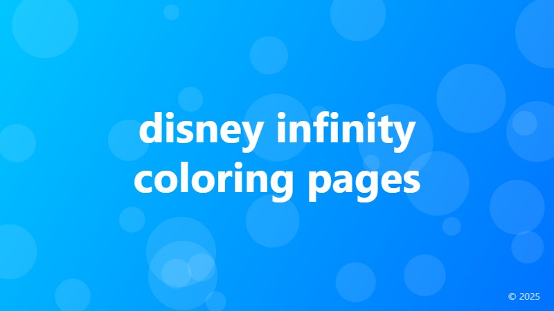 disney infinity coloring pages