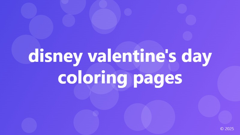 disney valentine's day coloring pages