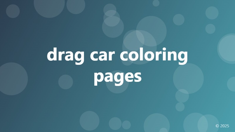 drag car coloring pages
