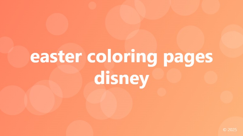 easter coloring pages disney