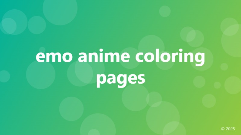 emo anime coloring pages