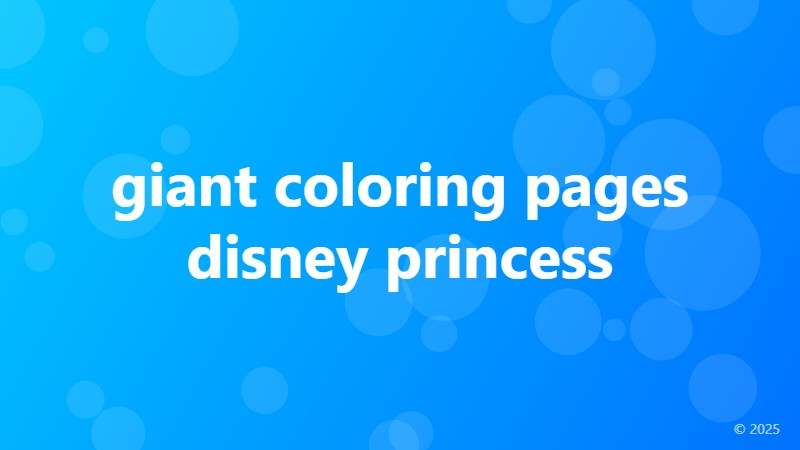 giant coloring pages disney princess