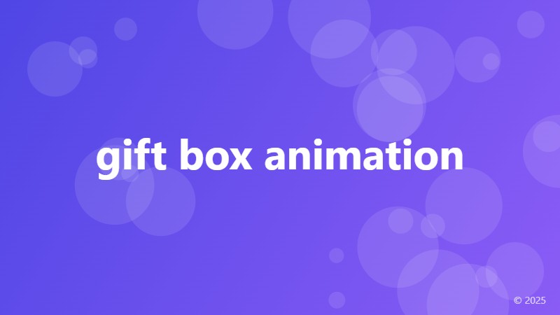 gift box animation