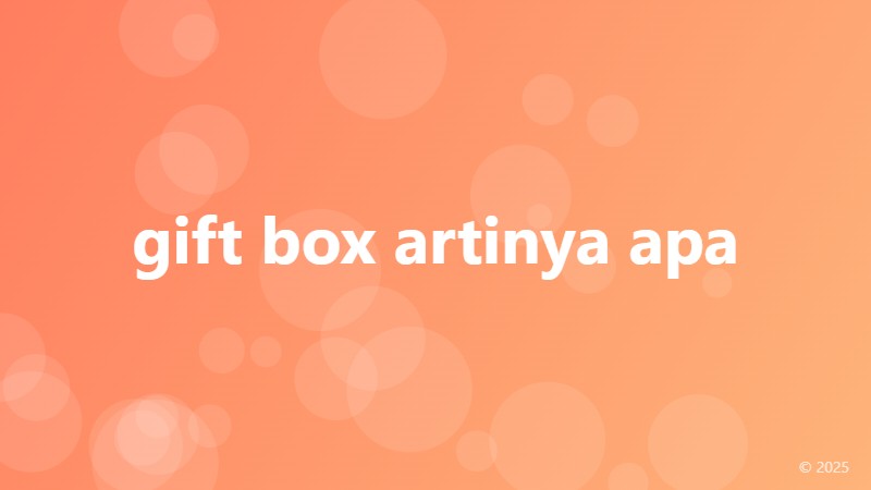 gift box artinya apa