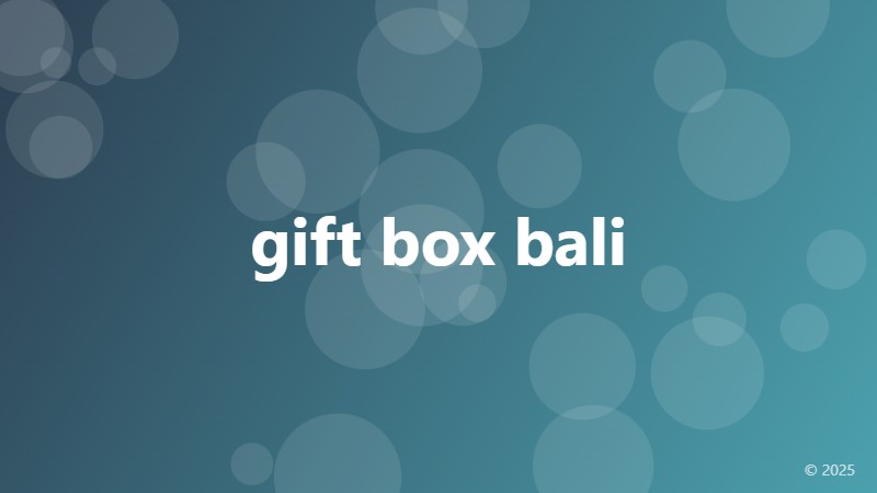 gift box bali