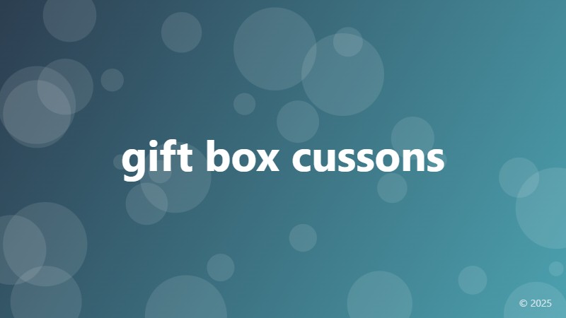 gift box cussons