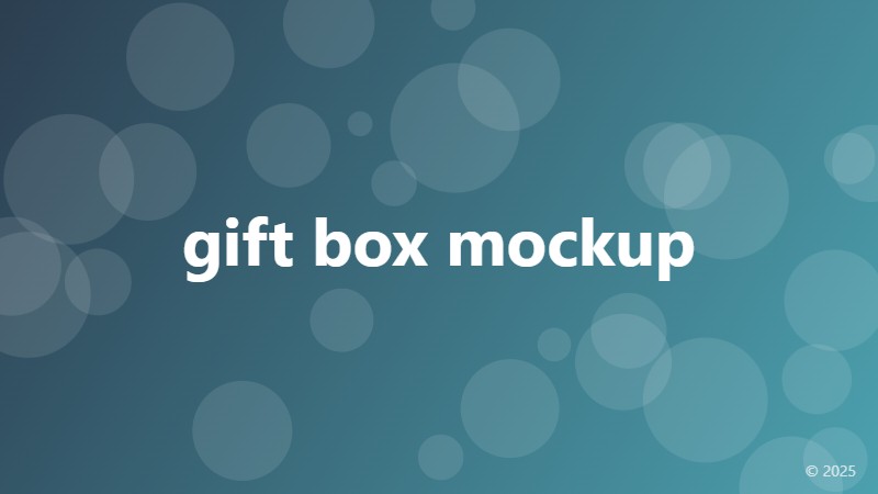gift box mockup