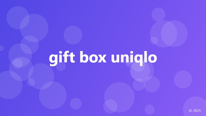 gift box uniqlo