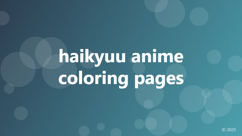haikyuu anime coloring pages