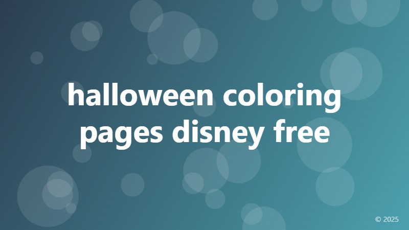 halloween coloring pages disney free
