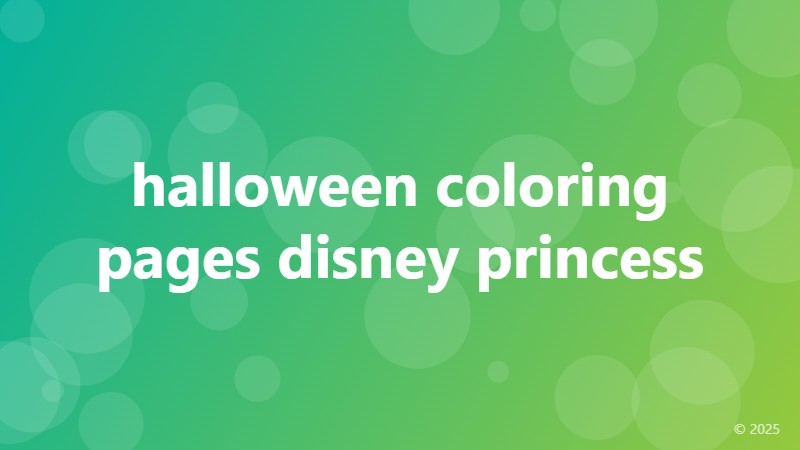 halloween coloring pages disney princess