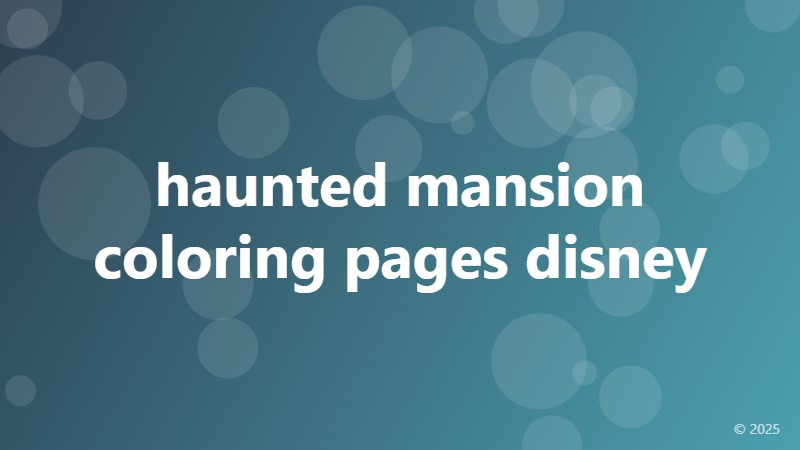 haunted mansion coloring pages disney