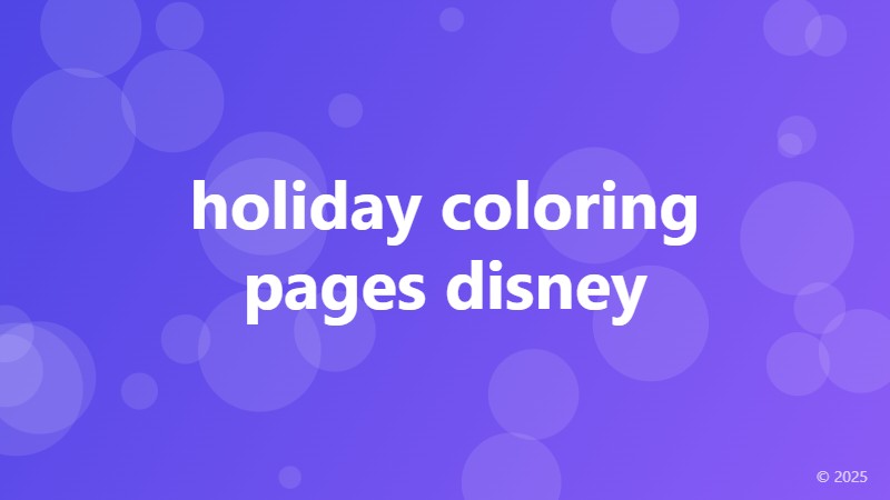 holiday coloring pages disney