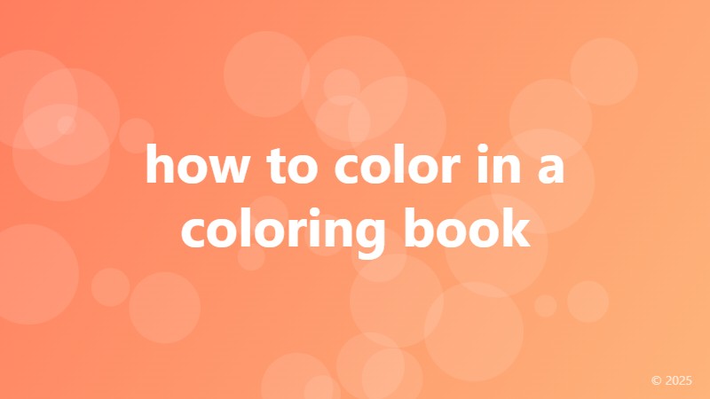 how to color in a coloring book