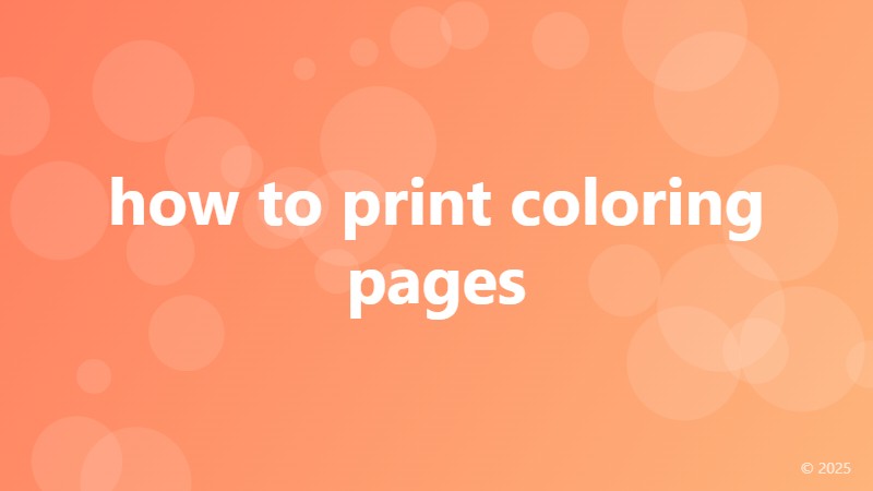 how to print coloring pages