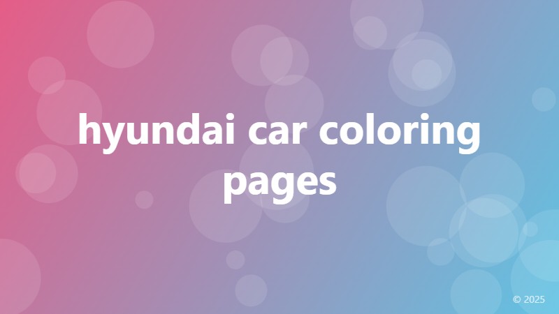 hyundai car coloring pages