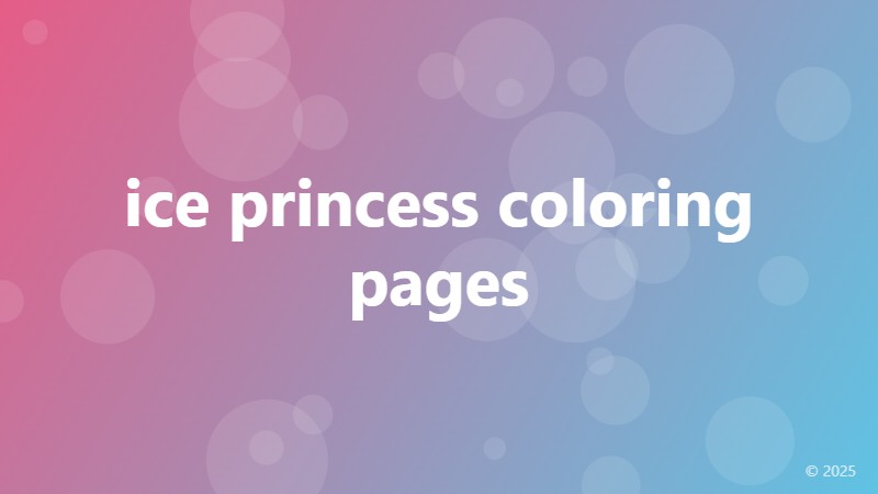 ice princess coloring pages