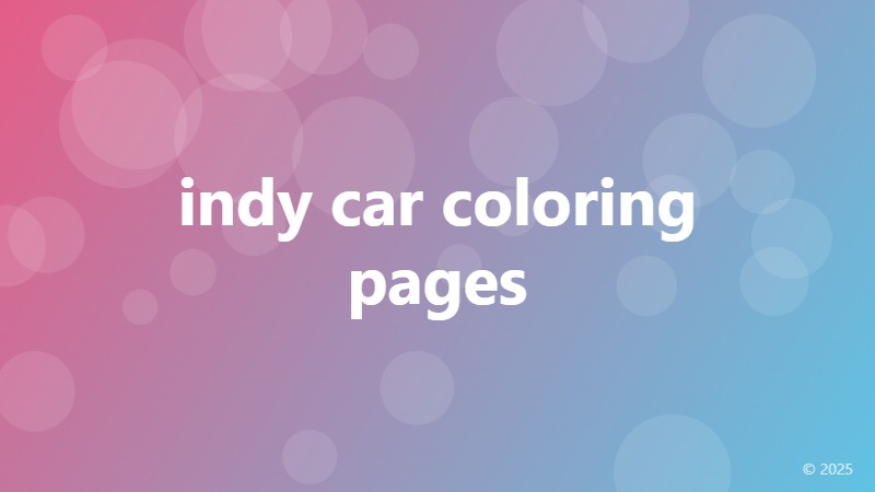 indy car coloring pages