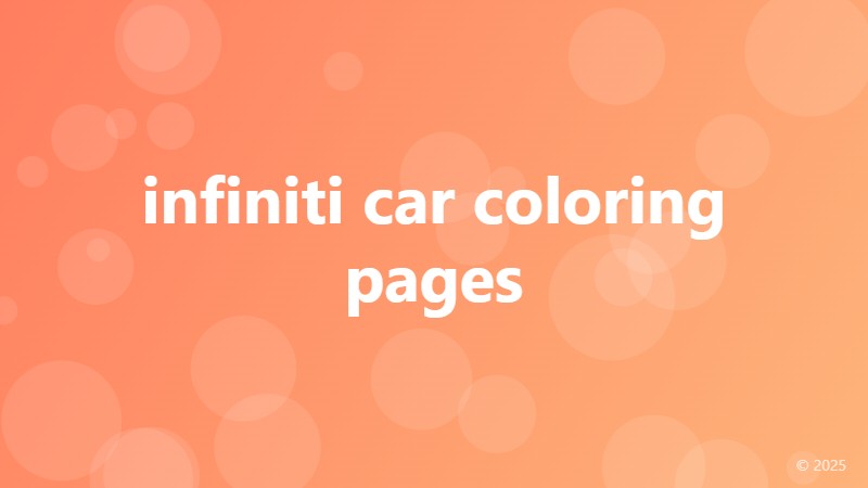 infiniti car coloring pages