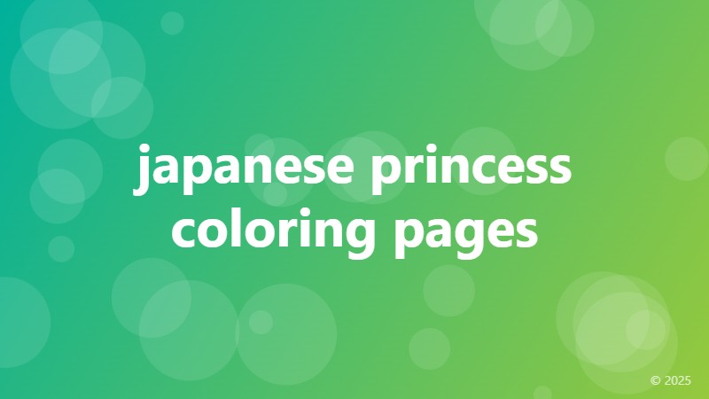 japanese princess coloring pages