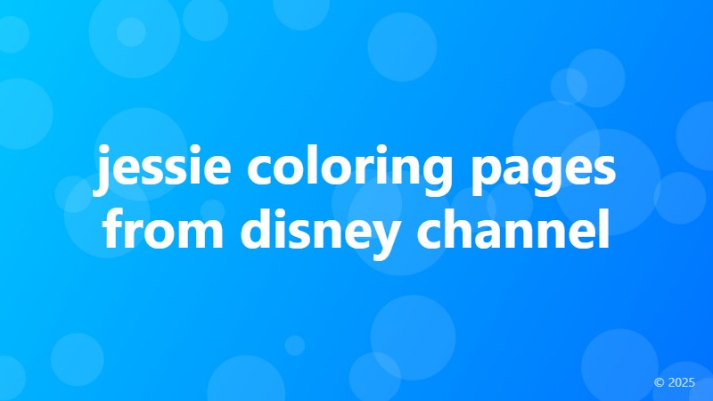 jessie coloring pages from disney channel