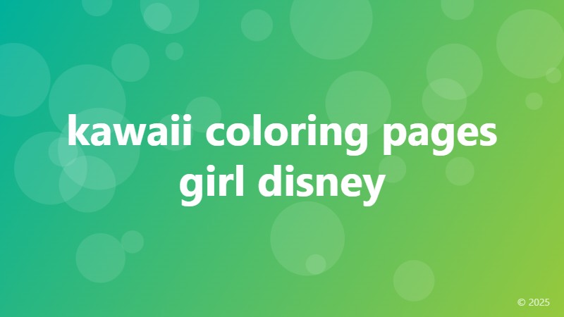 kawaii coloring pages girl disney