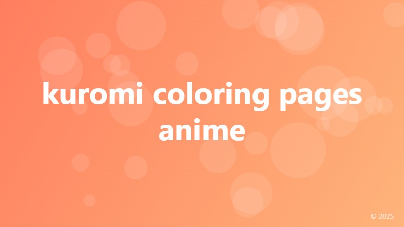 kuromi coloring pages anime