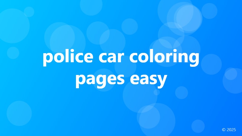 police car coloring pages easy
