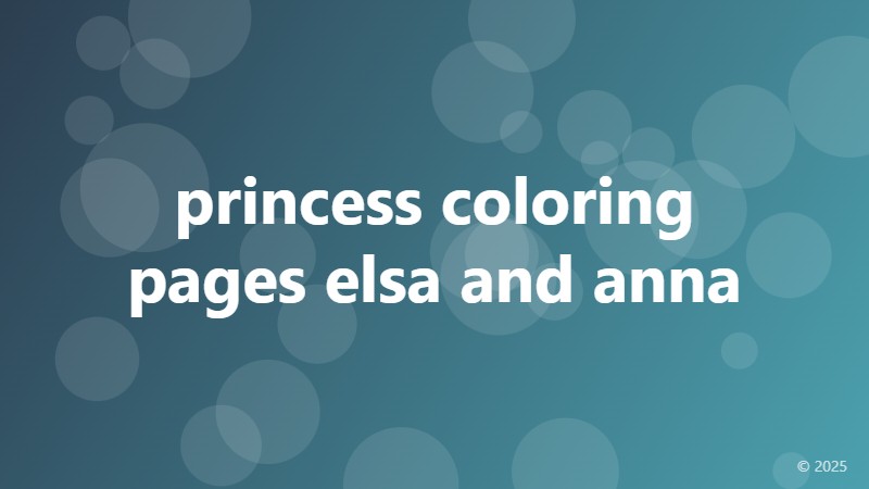 princess coloring pages elsa and anna