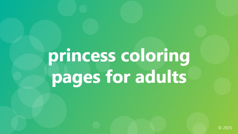 princess coloring pages for adults