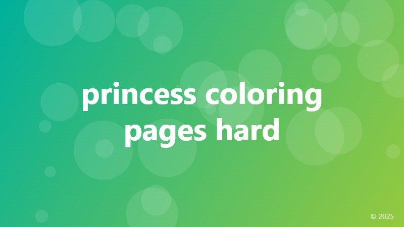 princess coloring pages hard