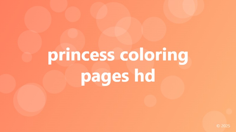 princess coloring pages hd