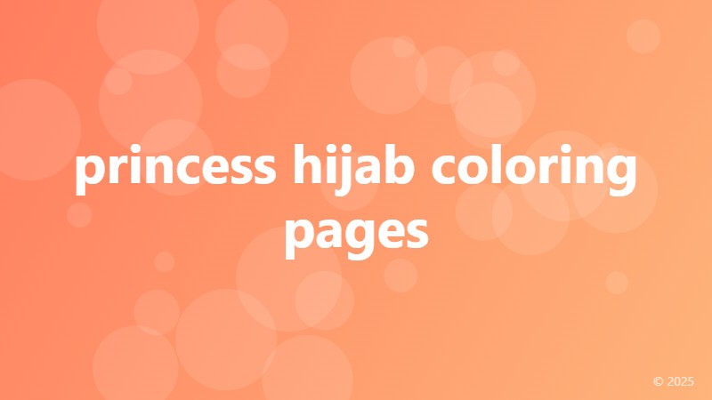 princess hijab coloring pages