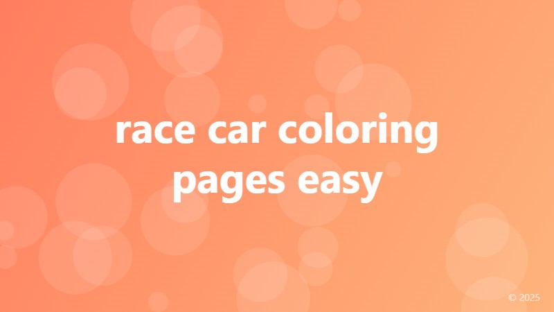 race car coloring pages easy