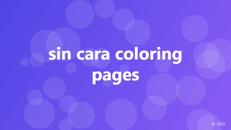 sin cara coloring pages