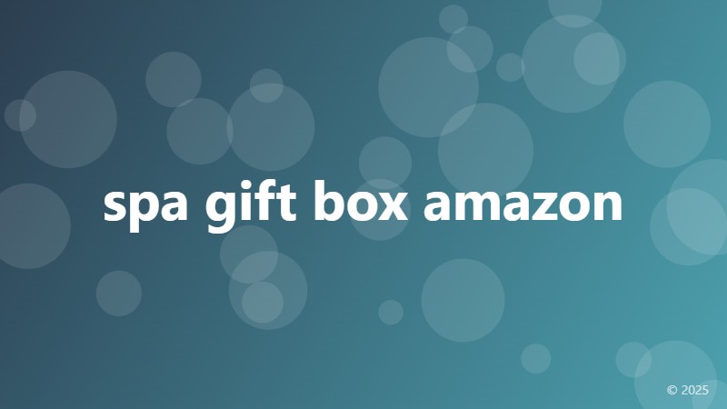 spa gift box amazon