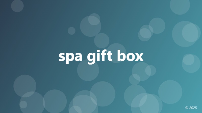 spa gift box