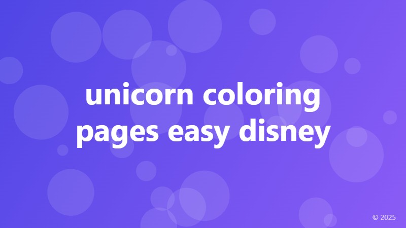 unicorn coloring pages easy disney